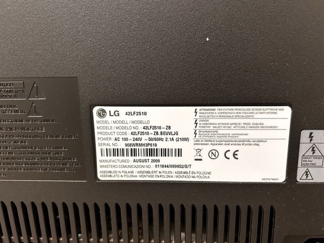 Tv lg 42 pulgadas