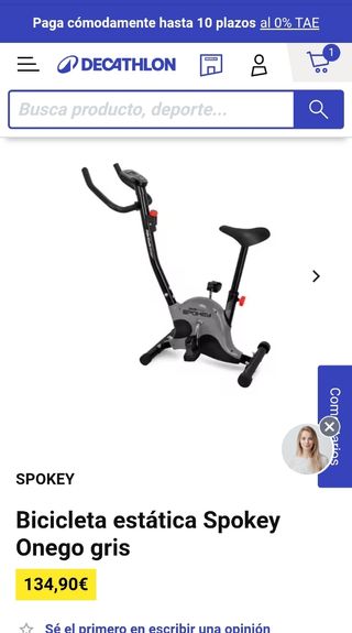 Bicicleta estática Spokey onego