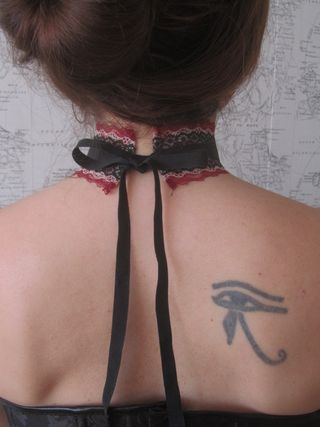 Gargantilla Red Spider Gótica Steampunk Handmade 