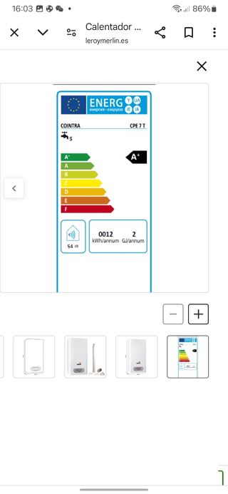 Caldera de gas Cointra