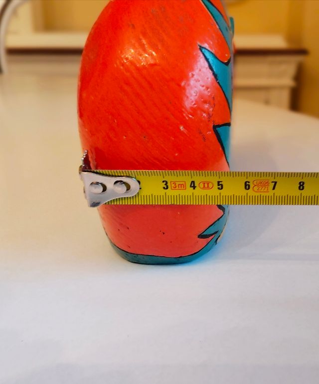 Gato madera tallado y pintado a mano