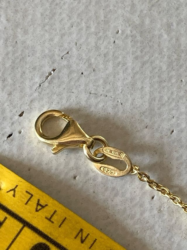 Catenina a palline in argento dorato