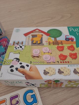 Pack juguetes 1-5 años, puzzle, cubos