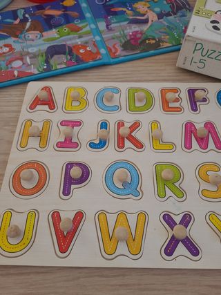 Pack juguetes 1-5 años, puzzle, cubos