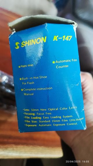 Cámara de fotos vintage precintado