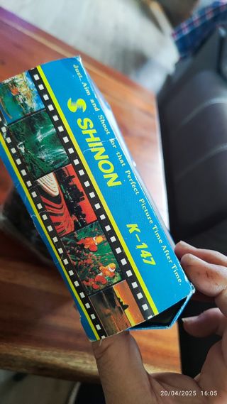 Cámara de fotos vintage precintado