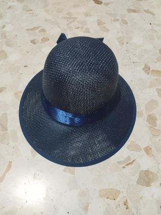 Sombrero de playa azul marino talla M