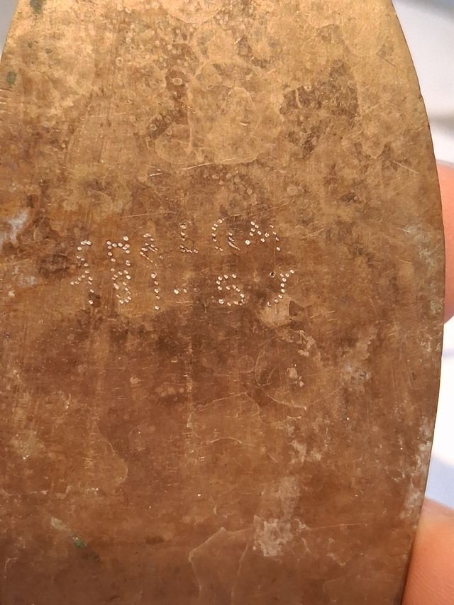 Posacenere pantofola in ottone