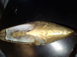Posacenere pantofola in ottone