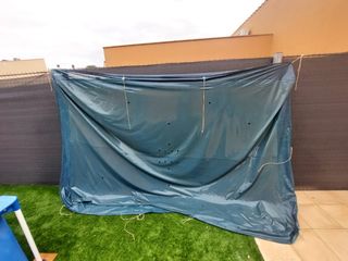 Depuradora y piscina desmontable