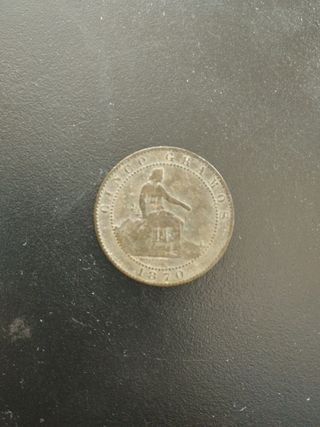 Moneda 5 céntimos 1870 Gob.Provisional OM