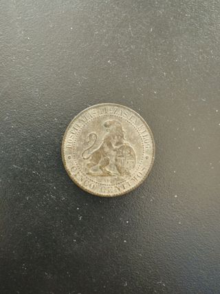 Moneda 5 céntimos 1870 Gob.Provisional OM