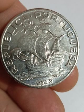 Moeda portuguesa 10$ 1942 raríssima