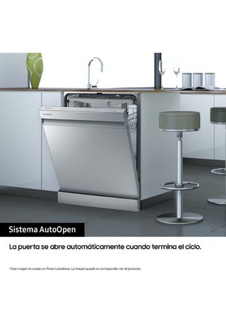 Lavavajillas Samsung inoxidable.