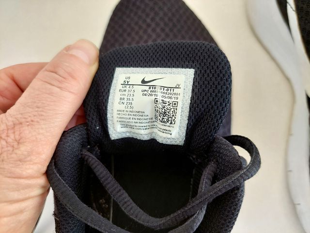 Scarpe Nike numero 37.5 (calza numero 36) nero