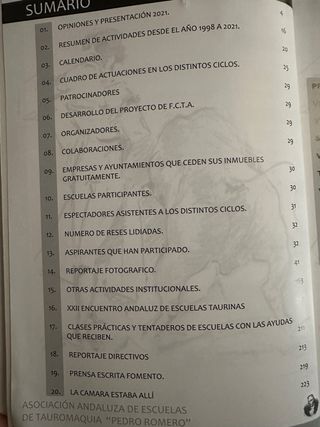 Memoria del Año 2021 Escuelas Taurinas Andaluzas