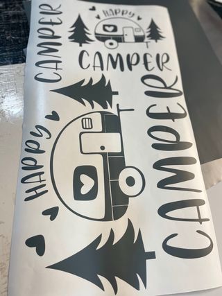 2x Pegatinas happy camper