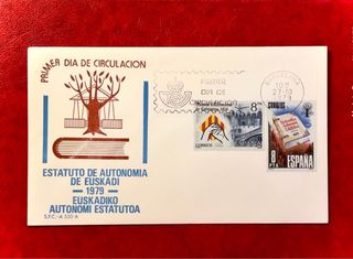 Sobre Filatélico Estatuto de Guernica 1979