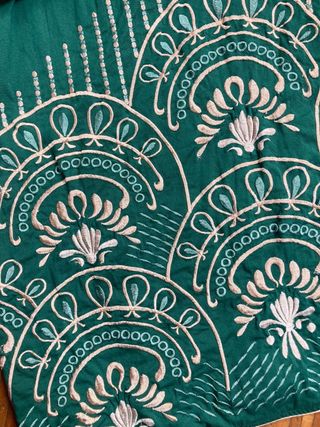 VESTIDO KAHYRA! VERDE BORDADO! ORIENTAL! OCASIONES