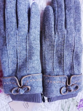 Guantes mujer grises