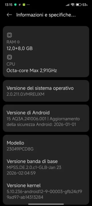 Cellulare POCO F5 12 +8 ram 256 GB 5g