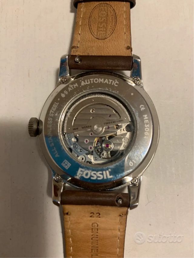 Orologio fossil automatico in pelle martone ME3061