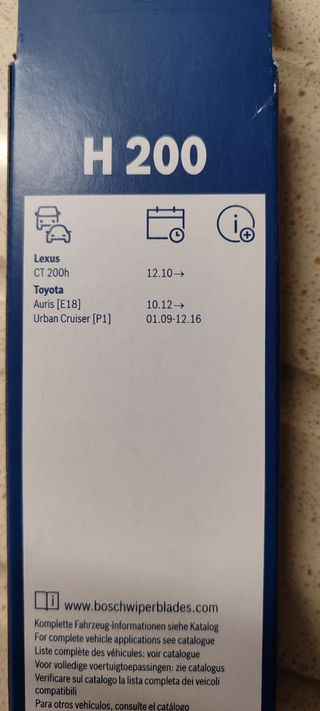 Limpiaparabrisas trasero Bosch H200