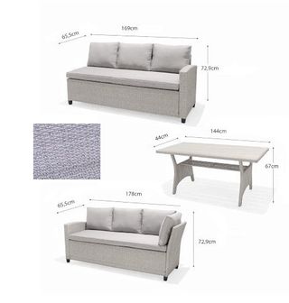 Sofa rinconera y mesa  para exterior