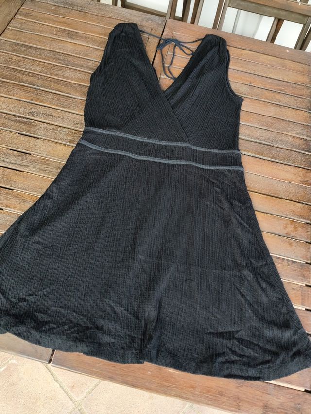 Vestido verano negro t-40