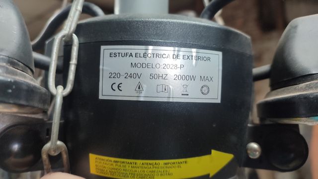 Estufa de terraza eléctrica