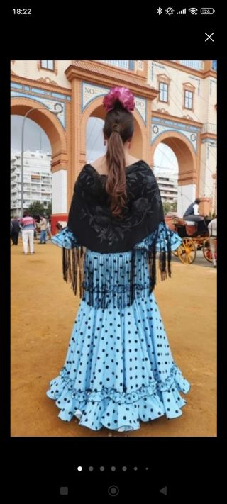 Traje de flamenca canastero 