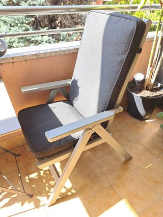 Silla jardín reclinable IKEA + cojín