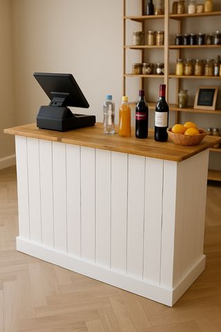 Mostrador in legno, banconi originali, PaleTienda
