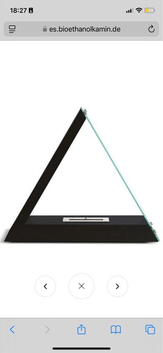 Chimenea grande triangular bioetanol