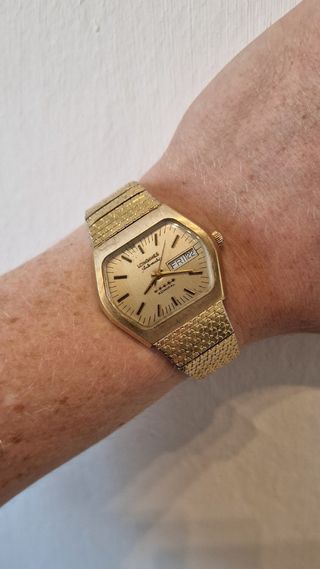 Reloj Longines automático años 1970s chapado oro