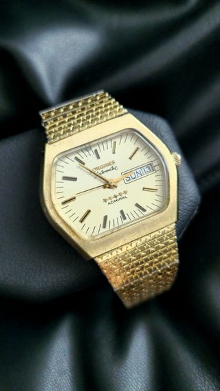Reloj Longines automático años 1970s chapado oro