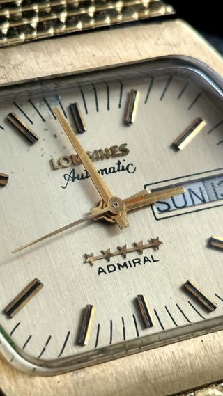 Reloj Longines automático años 1970s chapado oro