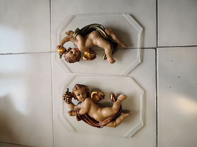 Pareja ángeles decorativos de pared