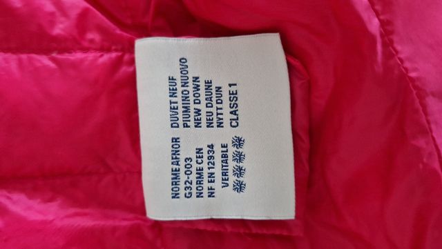 Plumas Moncler infantil rojo talla 5 años