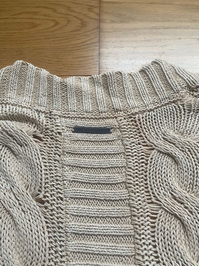Cárdigan beige de punto de Pepe Jeans
