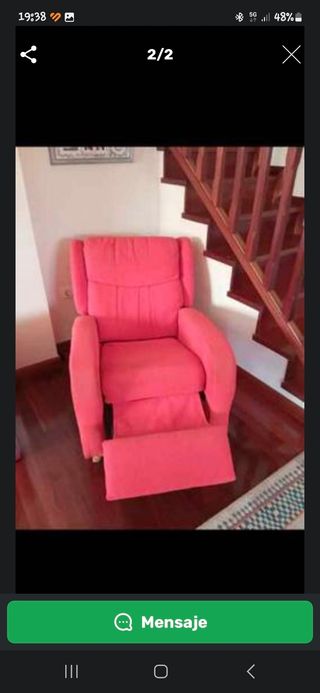 Sofá orejero reclinable