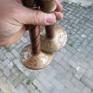 candelabro in bronzo e ottone