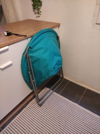 Sillón butaca plegable aguamarina