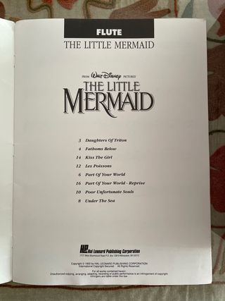 PARTITURA PARA FLAUTA “LA SIRENITA”