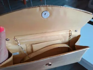 Bolso fiesta dorado Ideal ceremonias.