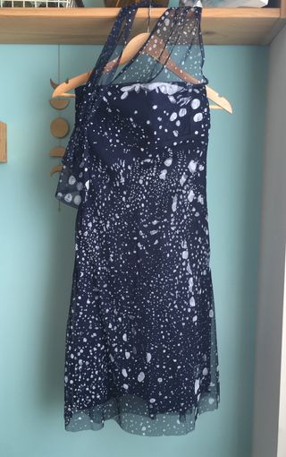 Vestido de fiesta Adolfo Domínguez detalle tul