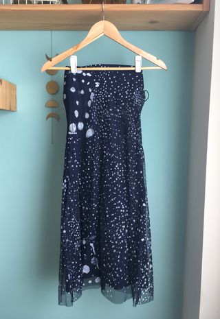 Vestido de fiesta Adolfo Domínguez detalle tul