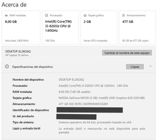 Portátil HP Laptop 15