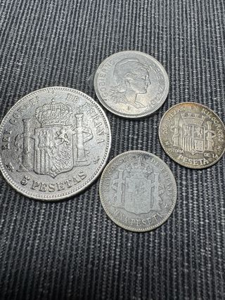 Monedas plata españa