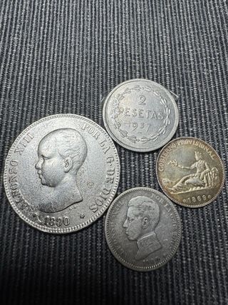 Monedas plata españa